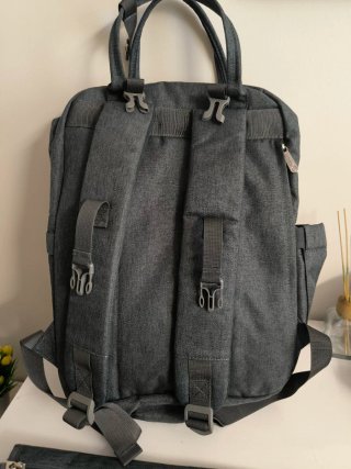 Bolso Mochila Carro Bebé Gris Cambiador a juego