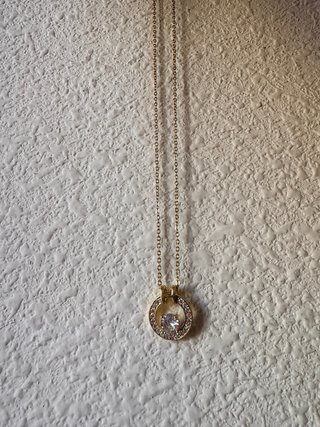 Collar de acero con circonitas