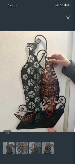 Decoración de pared jarrones metal
