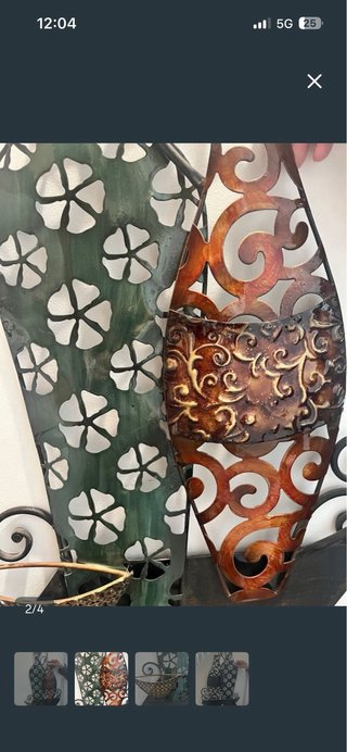 Decoración de pared jarrones metal