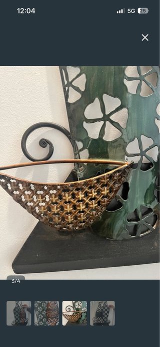 Decoración de pared jarrones metal