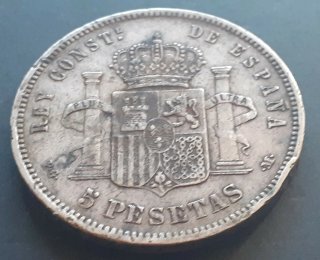 5 Pesetas Alfonso XIII 1892 Plata