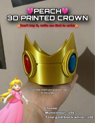 Peach Set Corona Colorata Prop Accessorio Cosplay