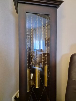 Reloj de pie antiguo Tempus Fugit