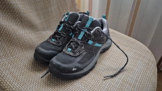 Zapatillas Trekking Mujer Gris/Turquesa