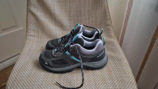 Zapatillas Trekking Mujer Gris/Turquesa