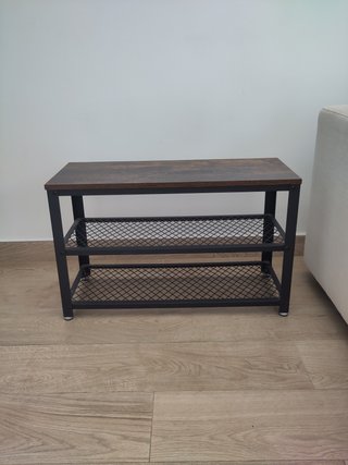 Banco Zapatero Industrial Madera y Metal