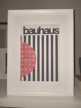 Quadro Bauhaus Artigianale 40x30 Veri Francobolli