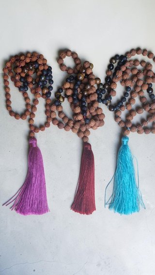 Japa Mala 108 cuentas marrón y morado