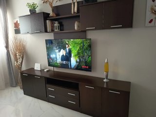 Mueble salón modular wengue 2,40 cm. Regalo mesa