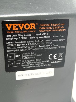 Máquina Llenadora Líquidos Pasta Manual VEVOR