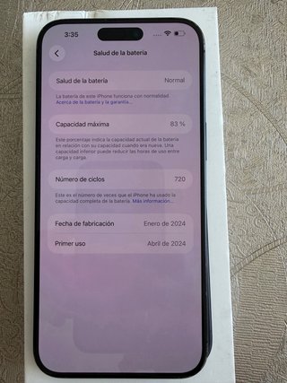 iPhone 15 Pro Max 256GB Titanio Azul con su caja