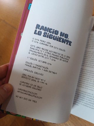 Rancio no, lo siguiente Primera edición