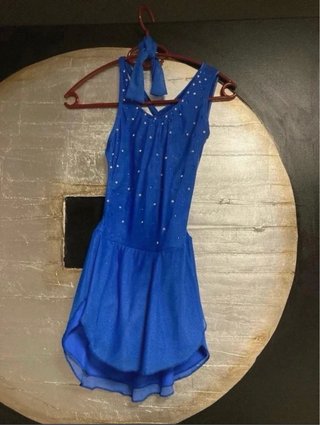 Mallot Patinaje Artístico Azul Lentejuelas