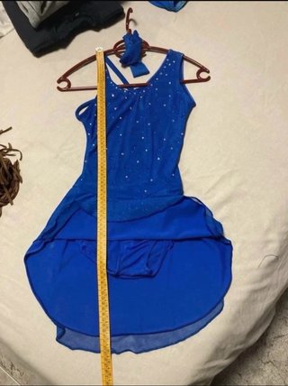 Mallot Patinaje Artístico Azul Lentejuelas