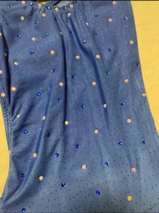 Mallot Patinaje Artístico Azul Lentejuelas