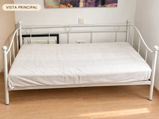 Diván de forja blanco