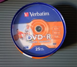 Lote 2 Tarrinas DVD-R Verbatim 25 Unidades