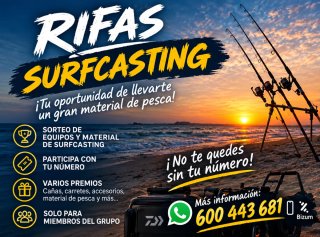 Rifas Surfcasting: ¡Gana material de pesca!