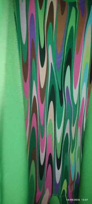 Chaleco blusa verde con estampado