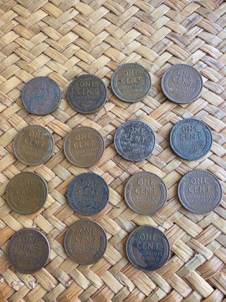 Lote 15 monedas centavo antiguas