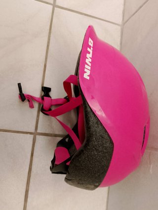 Casco Bici Bambina Rosa B'Twin