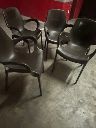 Juego de 12 sillas de terraza de plástico