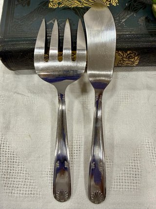 Cubiertos Vintage para Pescado - Motivo Concha