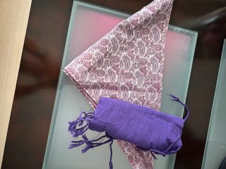 Conjunto fajín y pañuelo morado niño