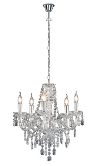 Lampadario Luster 5 luci Ø 52 cm nuovo