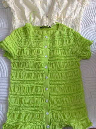 Blusa Zara verde My beige Xl