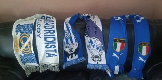 Lote 3 sciarpe Real Madrid, Italia, Alcoyano
