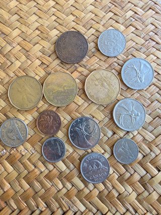 Lote de monedas antiguas variadas