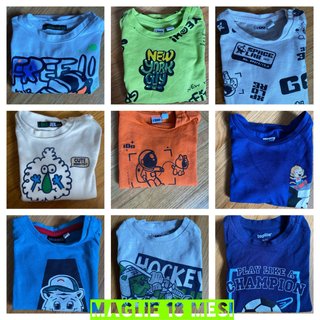 Lotto 9 maglie cotone 18 mesi
