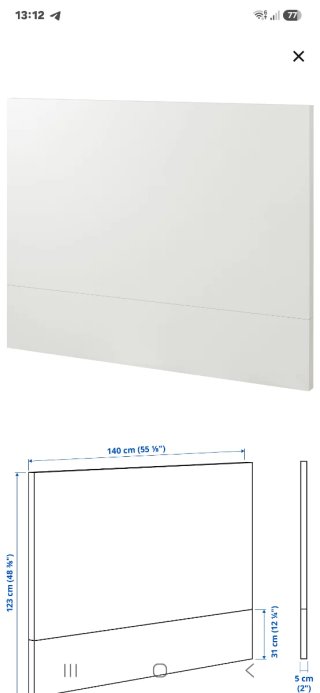 Cabecero Cama Blanco 140cm