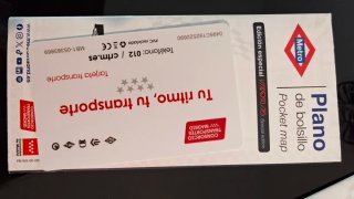 Tarjeta Metro Madrid y Plano Conmemorativo