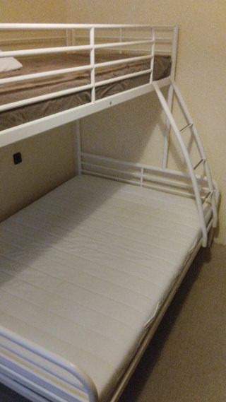 Litera Ikea Matrimonio/Individual Metal Blanca