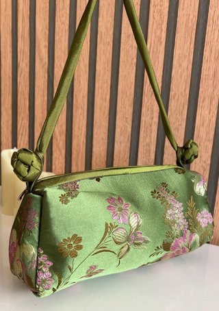 Bolso de mano bordado estilo chino japonés