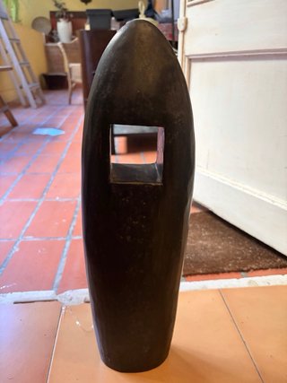 Juego 3 Esculturas Madera Oscura