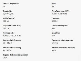 Samsung QB50C Pantalla Señalización Digital 50" 4k
