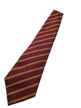 Cravatta Vintage Regimental Bordeaux Righe Oro
