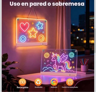 Pizarra Luminosa LED Niños 30x40cm
