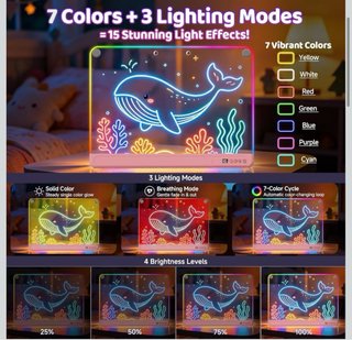 Pizarra Luminosa LED Niños 30x40cm