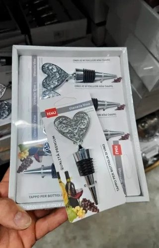 Utensile Vino Tappo Bottiglia Cuore Lotto 12