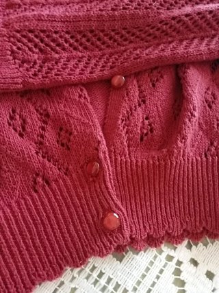 Chaqueta Zara Roja Punto Talla M