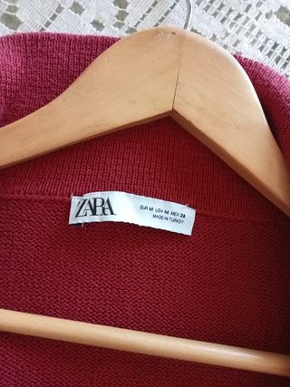 Chaqueta Zara Roja Punto Talla M