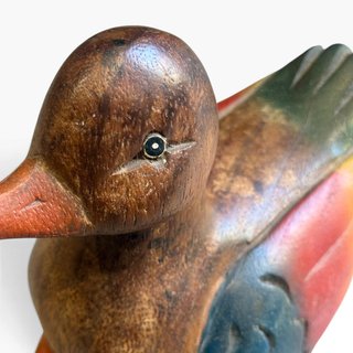 Pato Decorativo Madeira Vintage