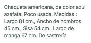 Chaqueta americana azul