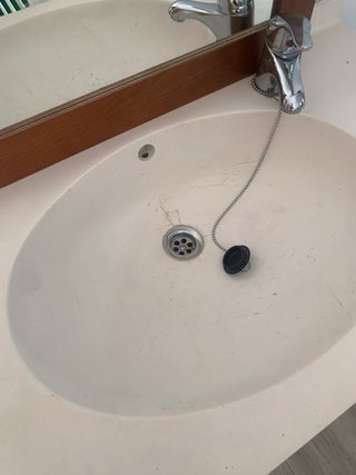 Mueble de baño madera y cristal