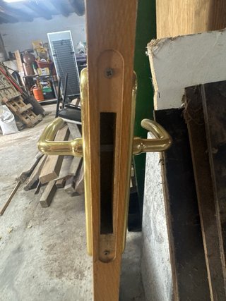 puerta roble con cristal (202.5 x 72.5 cm)